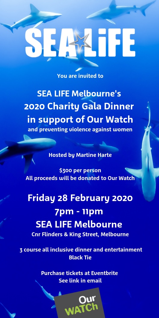 SEA LIFE Melbourne Aquarium Our Watch Black Tie Gala IWD 202
