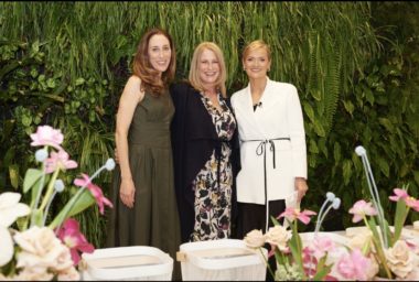 Marnie Carroll, Jessica Macpherson OAM and Martine Harte at St Kilda Mums Make a Mother's Day official launch